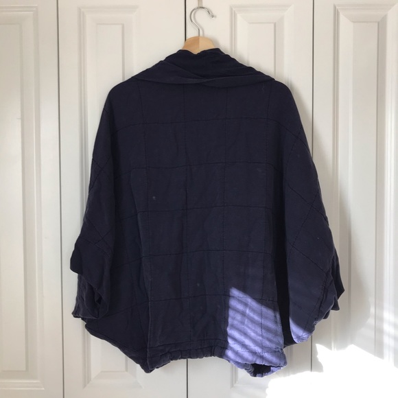 Anthropologie • Navy Blue Quilted Cardigan - Picture 3 of 7